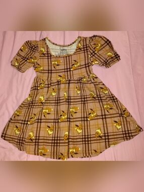 Girls Eevee Plaid Puff-Sleeve Dress